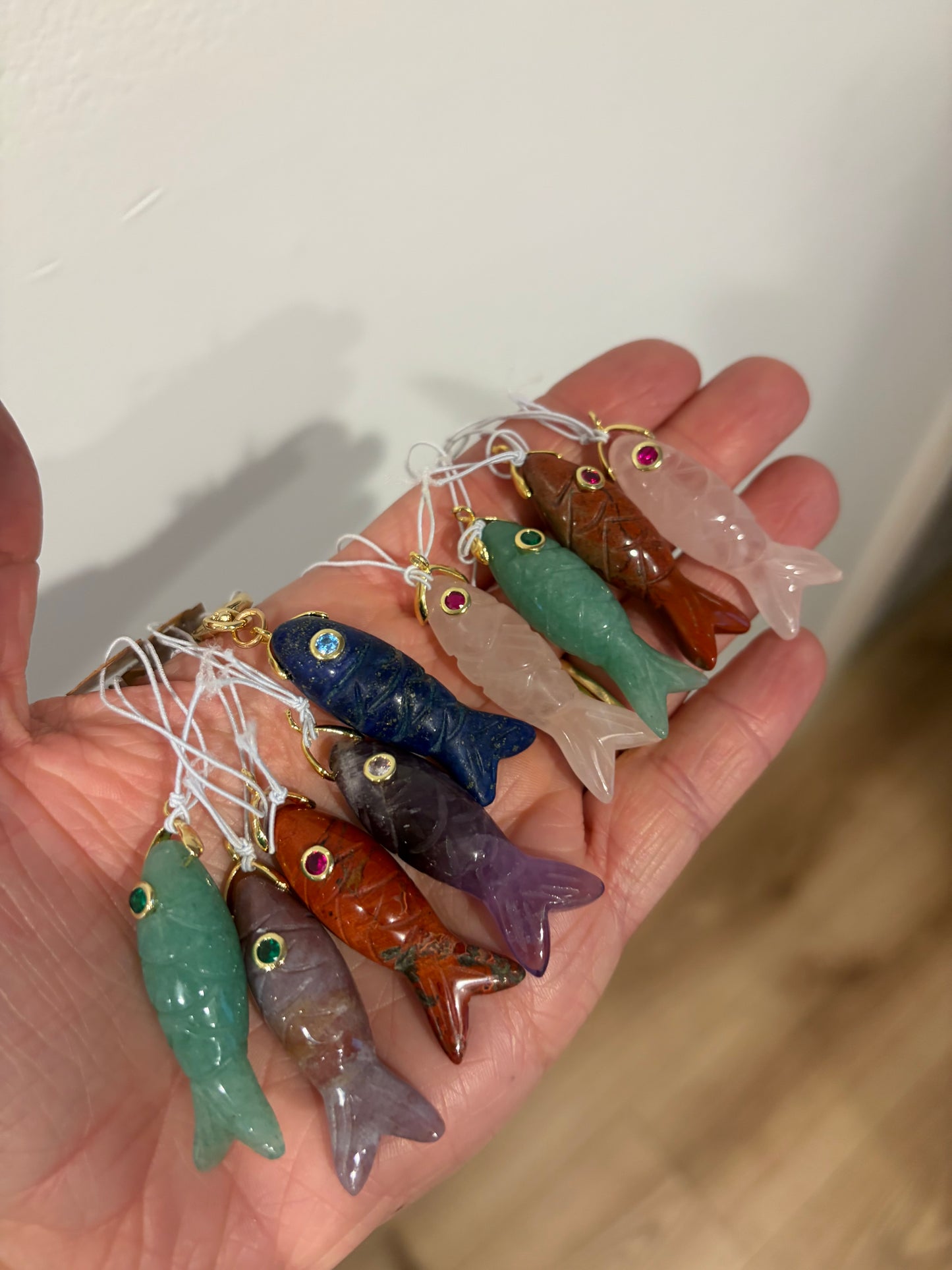 Gemstone Fish Charms