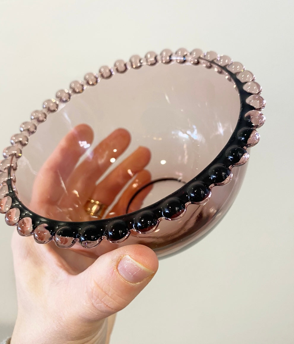 Vintage Plum Bubble Edge Bowls