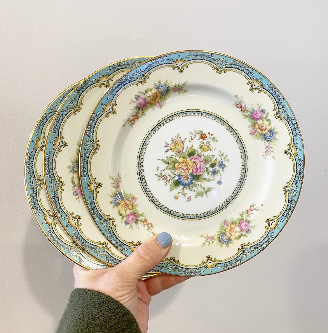 Vintage Floral Plates