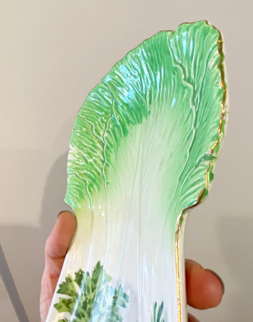 Vintage Hand Painted Celery Dish