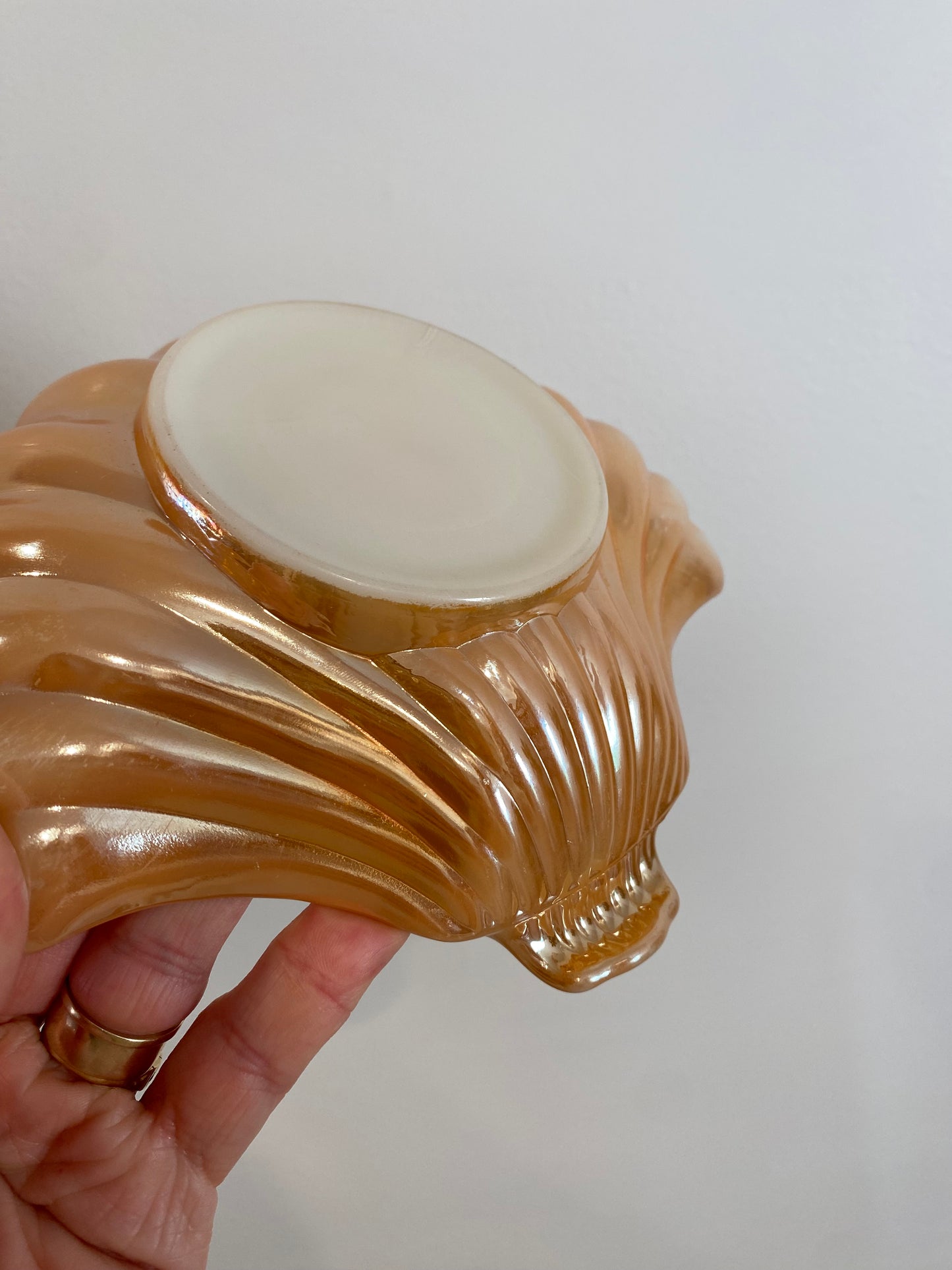 Vintage Carnival Glass Shell Dish