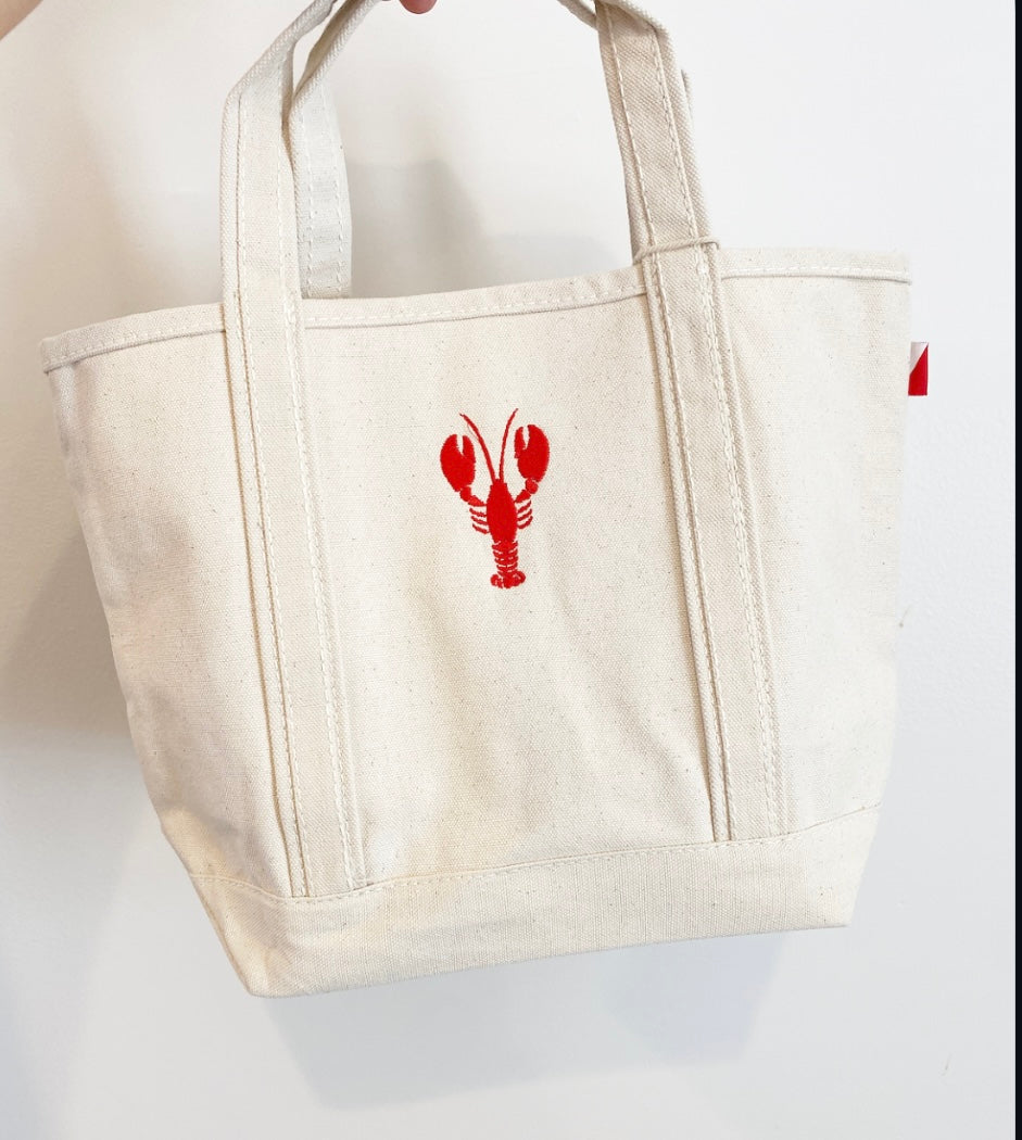 Mini Canvas Lobster Boat Tote