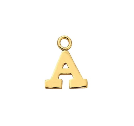 Letter Charms Gold Filled