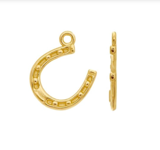 Horseshoe Charm 14k solid gold