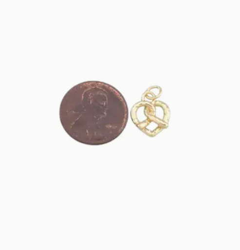 Pretzel Charm Gold Fill