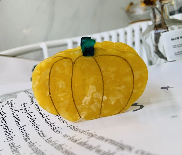 Pumpkin Hair Claw Clips