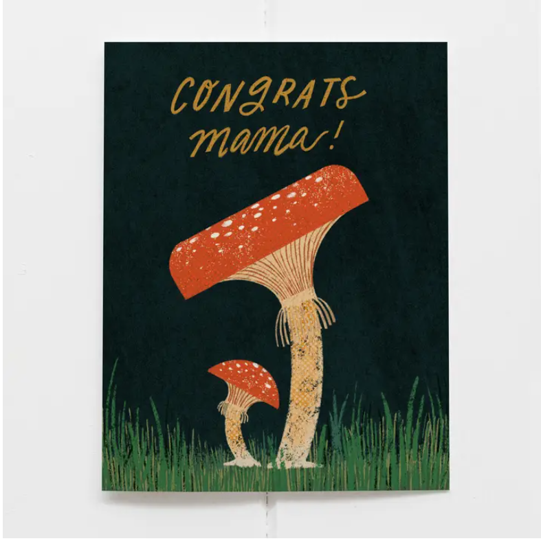 Congrats Mama Mushroom Greeting Card