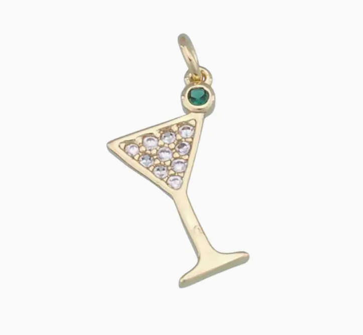 Martini Charm gold fill