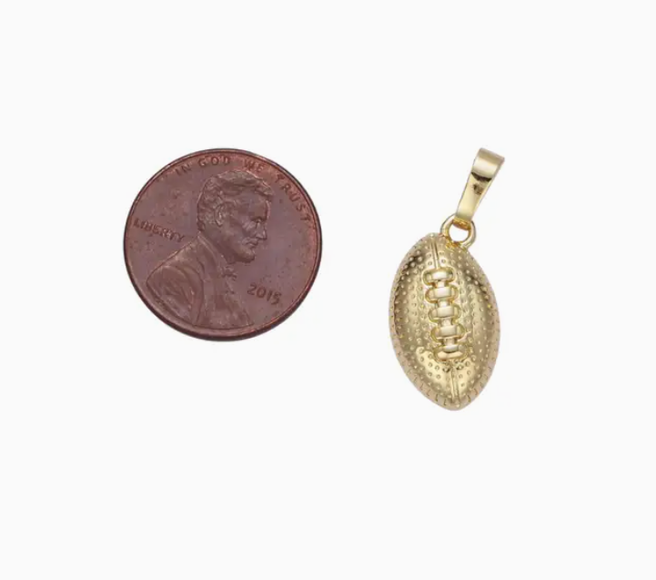 Football Charm gold fill