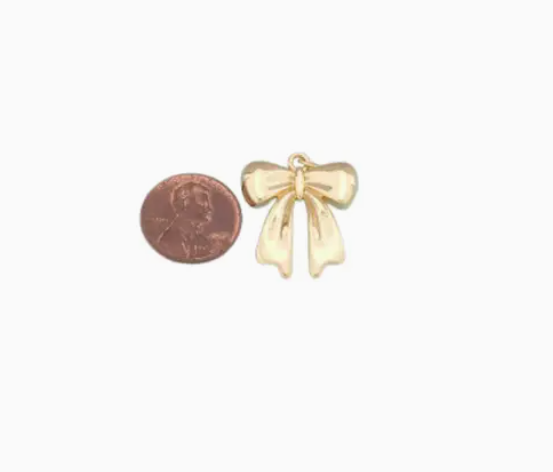 Large Bow Charm gold fill