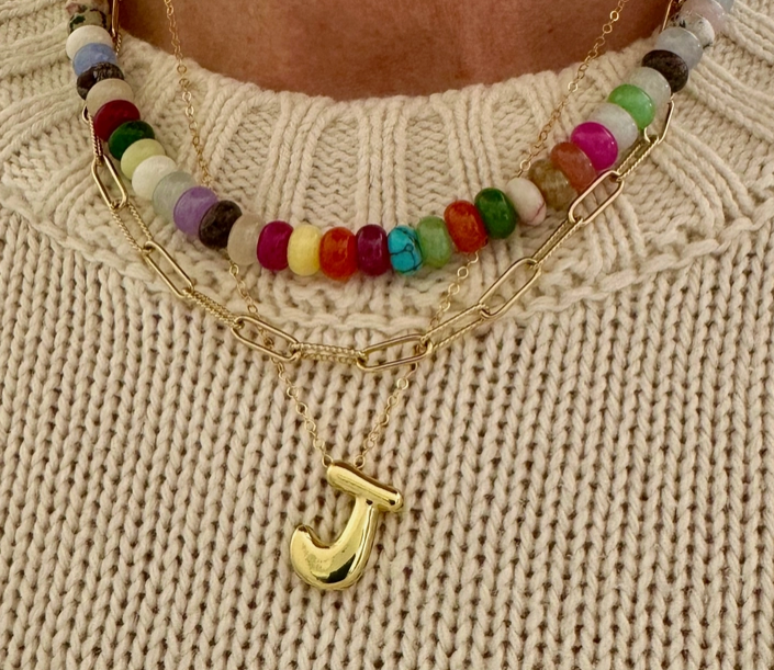 Bubble Letter Necklace