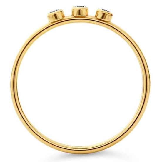 Trio Stone Ring gold fill
