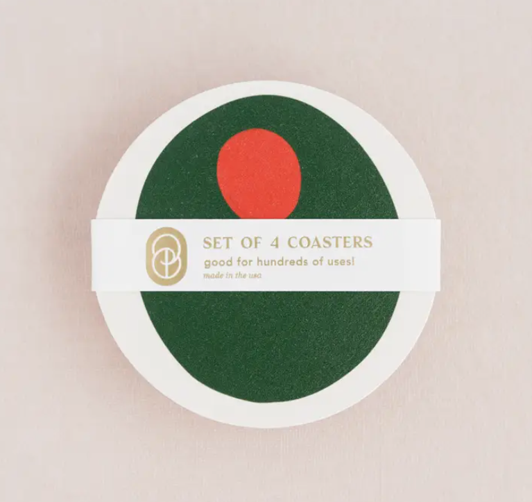 Martini Olive Coasters