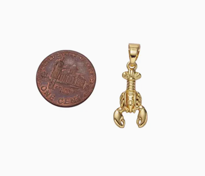 Lobster Charm Gold Fill