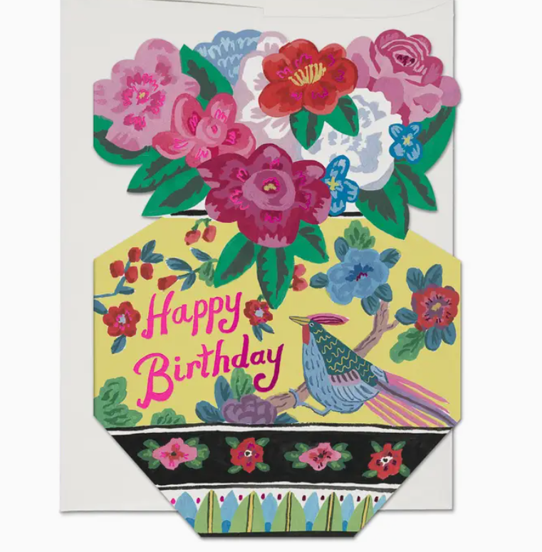 Greeting Card- "Happy Birthday" cut out