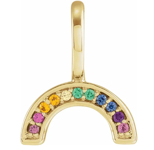 Rainbow Gemstone Charm