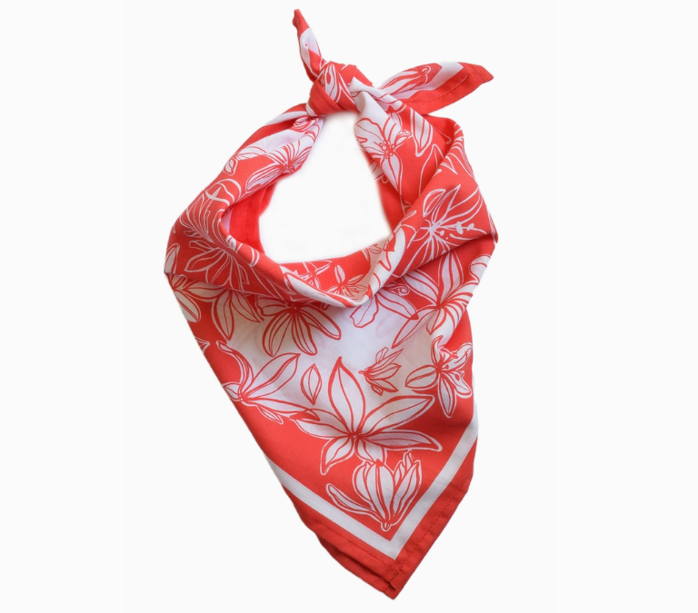 Bandana- Flower Bloom Red