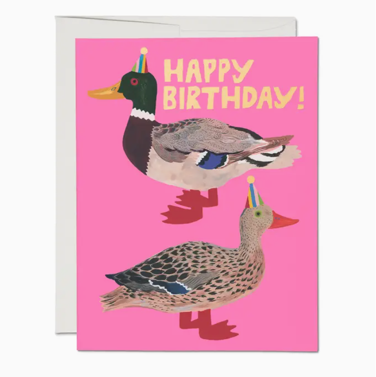 Greeting Card, Happy Birthday with Ducks