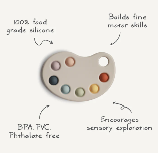 Mushie Paint Palette Press Toy