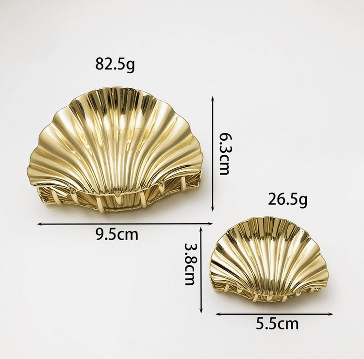 Metal Shell Hair Clip (assorted color & Size)