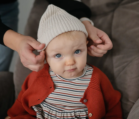 Mushie Knit Baby Beanie Hat