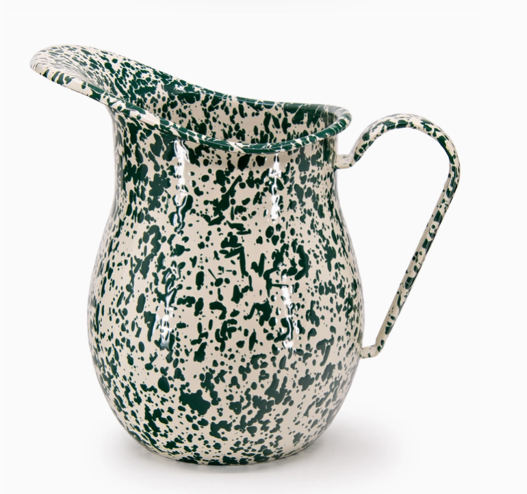 Splatterware Enamel Pitcher