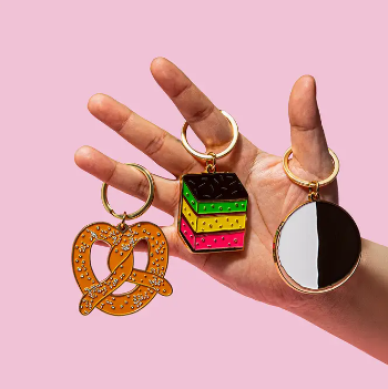 Pretzel Enamel Keychain