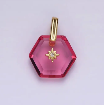 Celestial Hexagon Pendant (assorted colors)