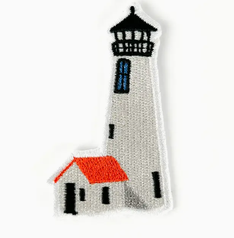 Light House, iron on patch