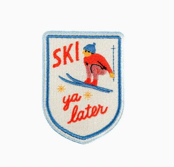 Ski Ya Later, iron on patch