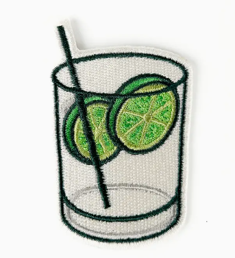Vodka Soda, iron on patch