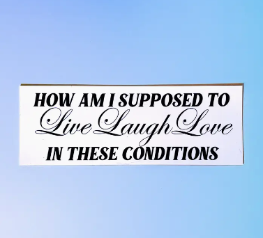 How Am I Supposed To Live Laugh Love In These Conditions, Magnet