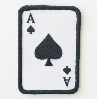 Ace of Spades, iron on patch