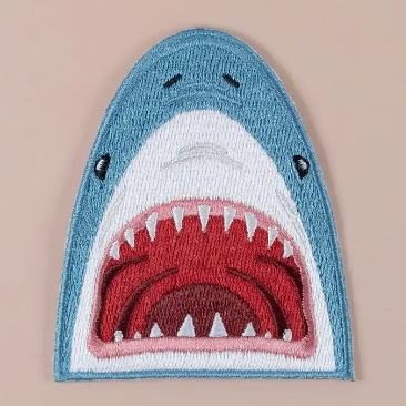 Shark, iron on patch