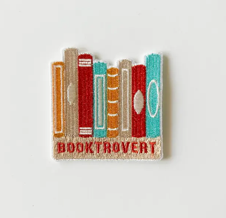 Booktrovert, iron on patch
