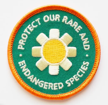 Protect Our Rare and Endangered Species, iron on patch