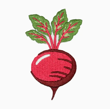 Red Beet, iron on patch