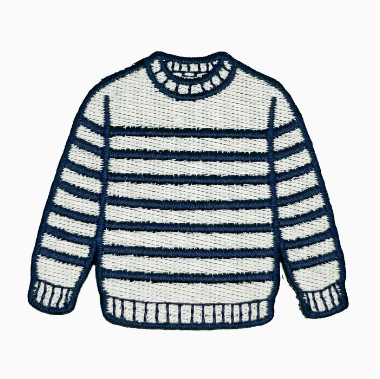 Striped Sweater, iron on patch