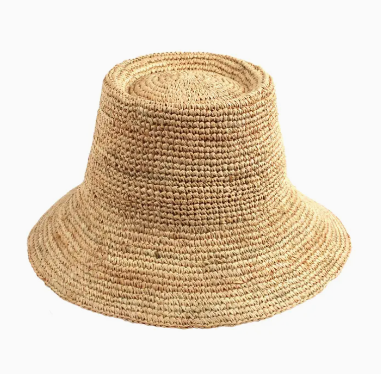 Straw Crochet Bucket Hat