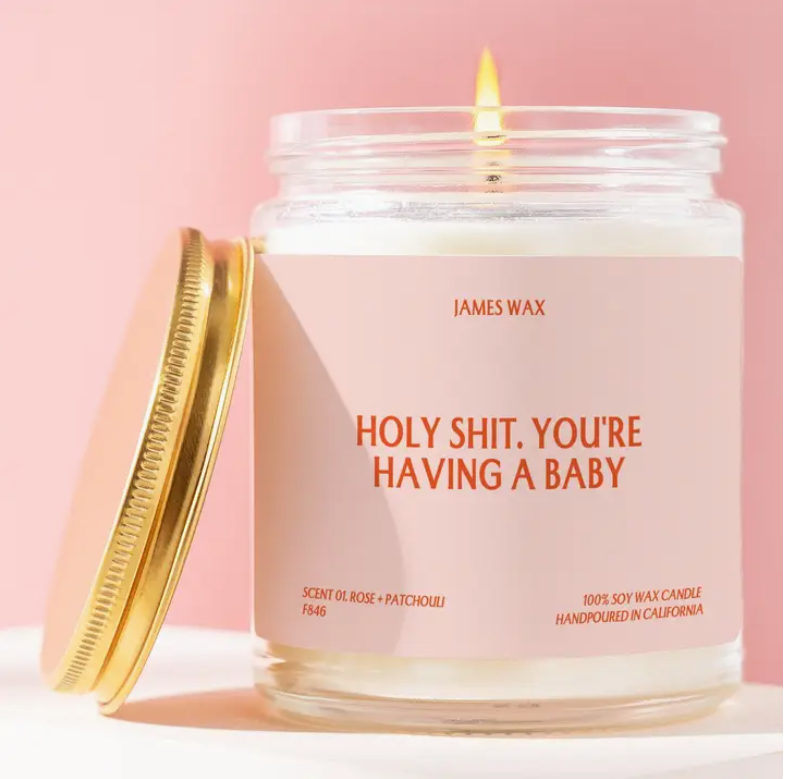 Holy Shit You're Having a Baby Candle 9oz