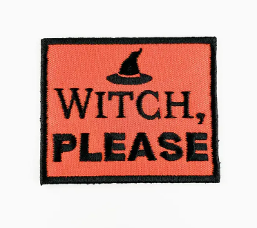 Witch Please, iron on patch