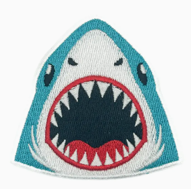 Shark, iron on patch