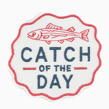 Catch of the Day, iron on patch