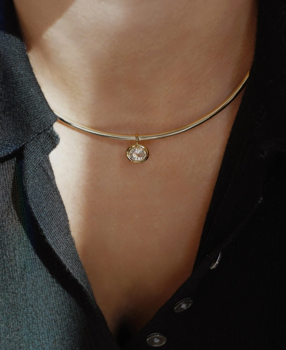 Sapphire Bezel Charm