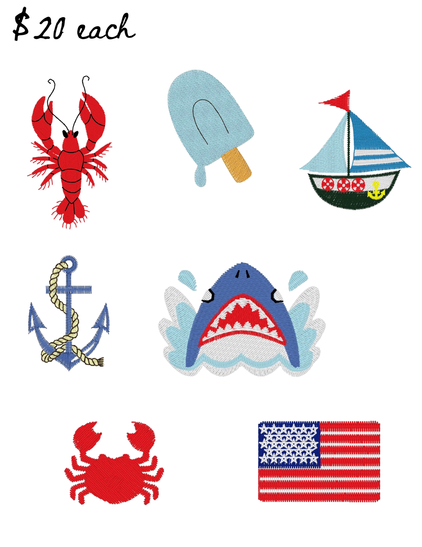 $20 Embroidery Designs