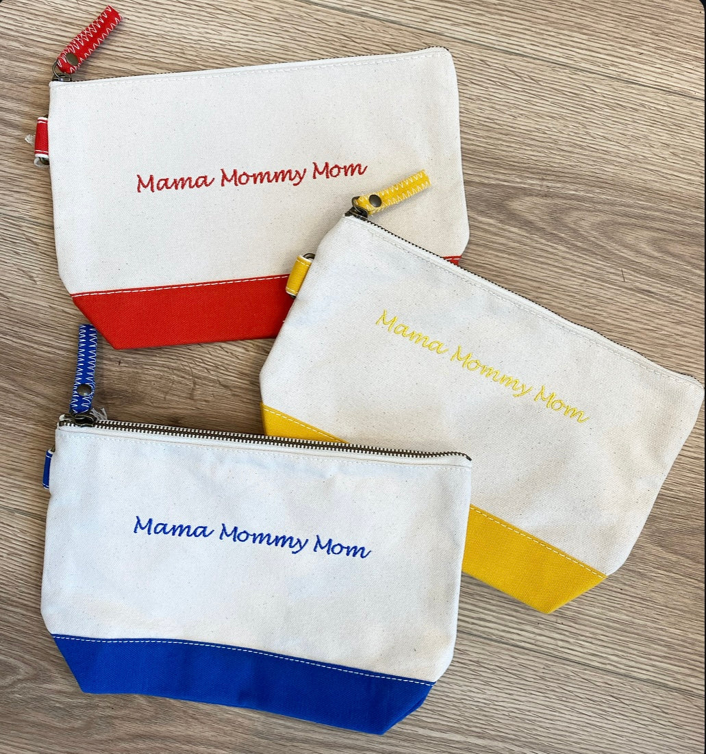 Canvas Mama Mommy Mom Zip Pouch