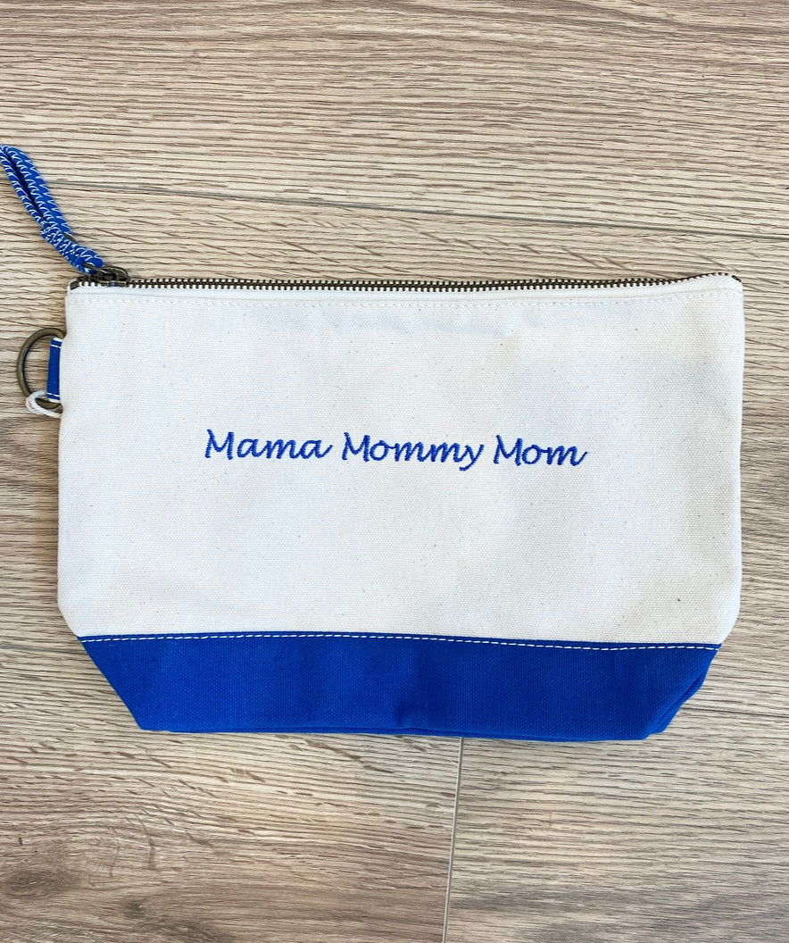 Canvas Mama Mommy Mom Zip Pouch