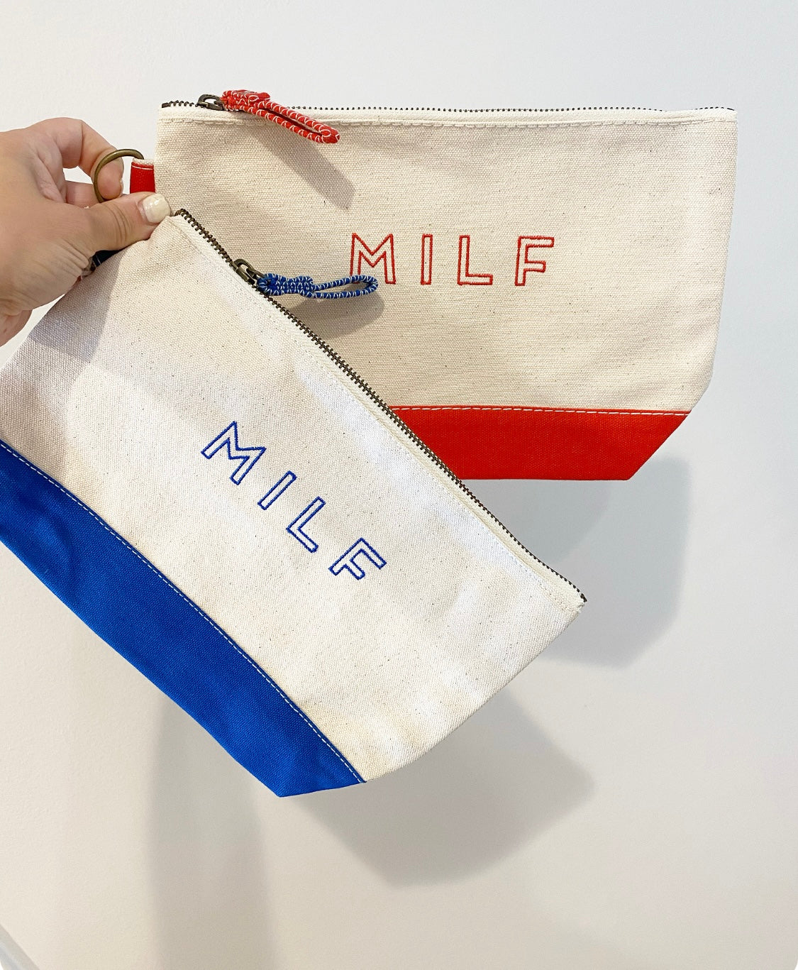 Canvas MILF Zip Pouch