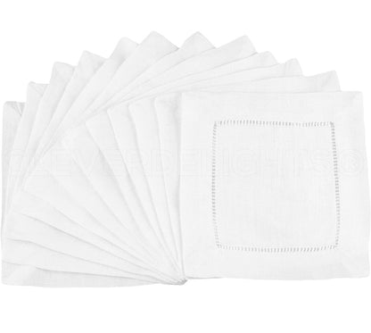 Embroidered Linen Cocktail Napkins