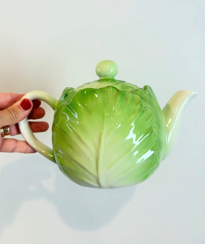 Vintage Cabbage Leaf Teapot